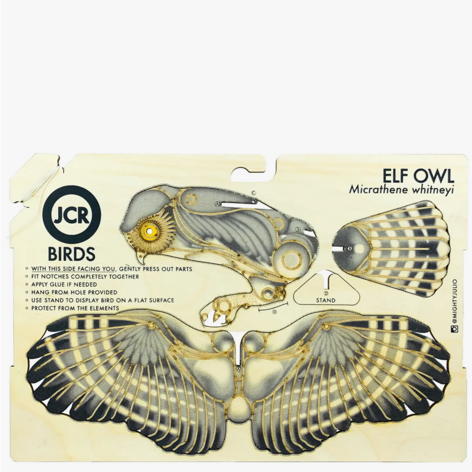 Birds : Owl -wooden puzzle mobile