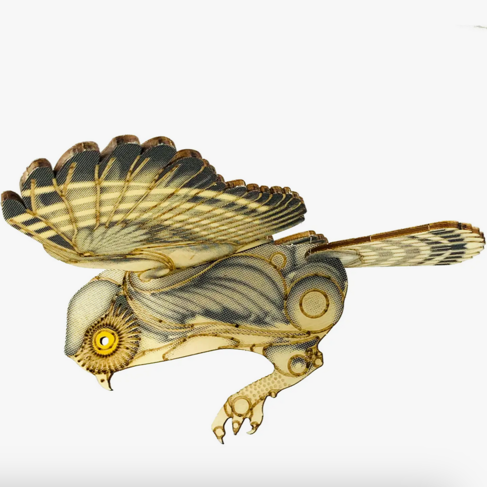 Birds : Owl -wooden puzzle mobile