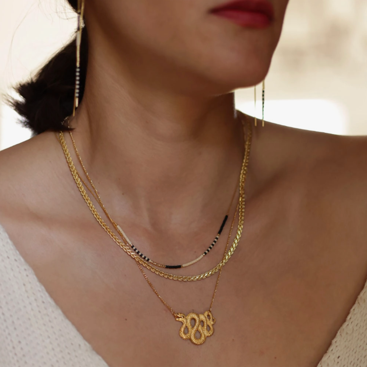 Golden Serpent Necklace