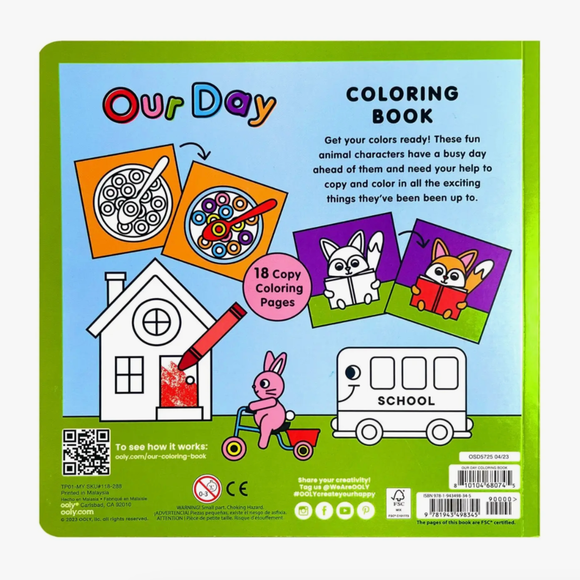 Our Day Copy Coloring Book (7.8" X 7.8")