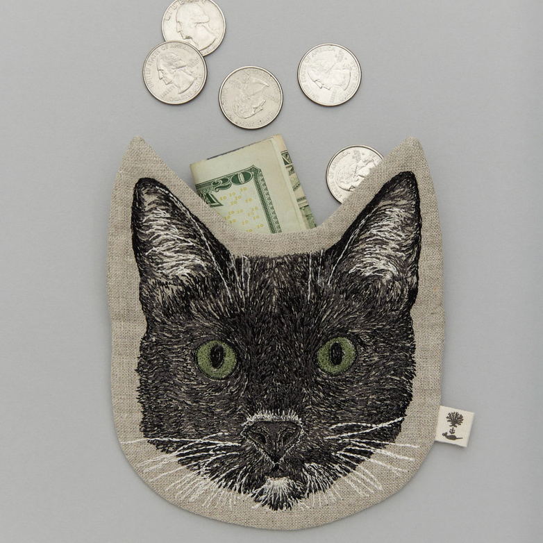Black Cat Pouch Coin Purse
