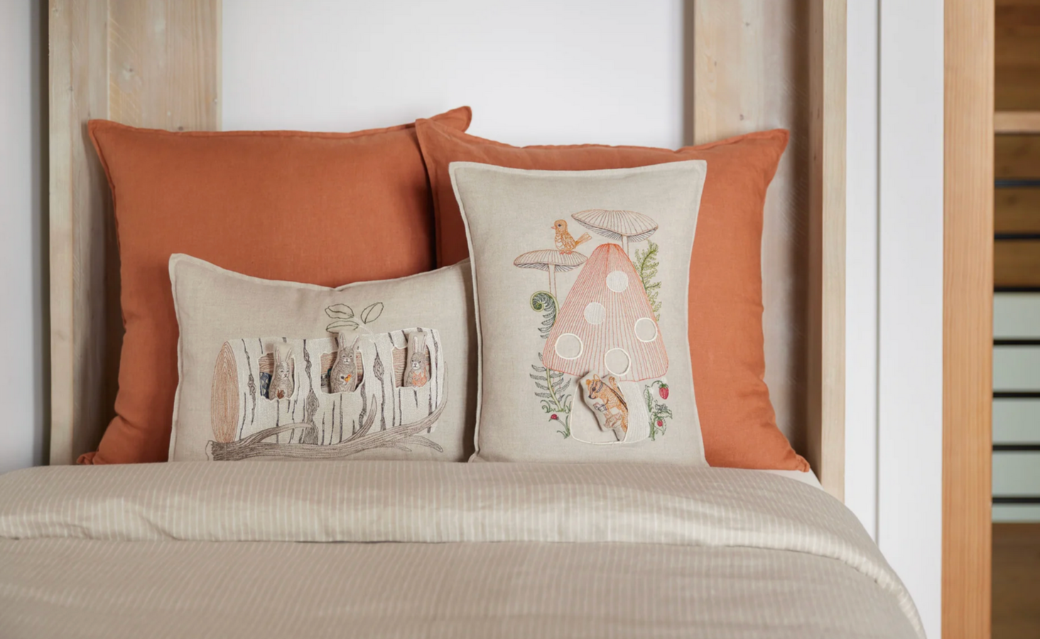 Mushroom House Pocket Pillow