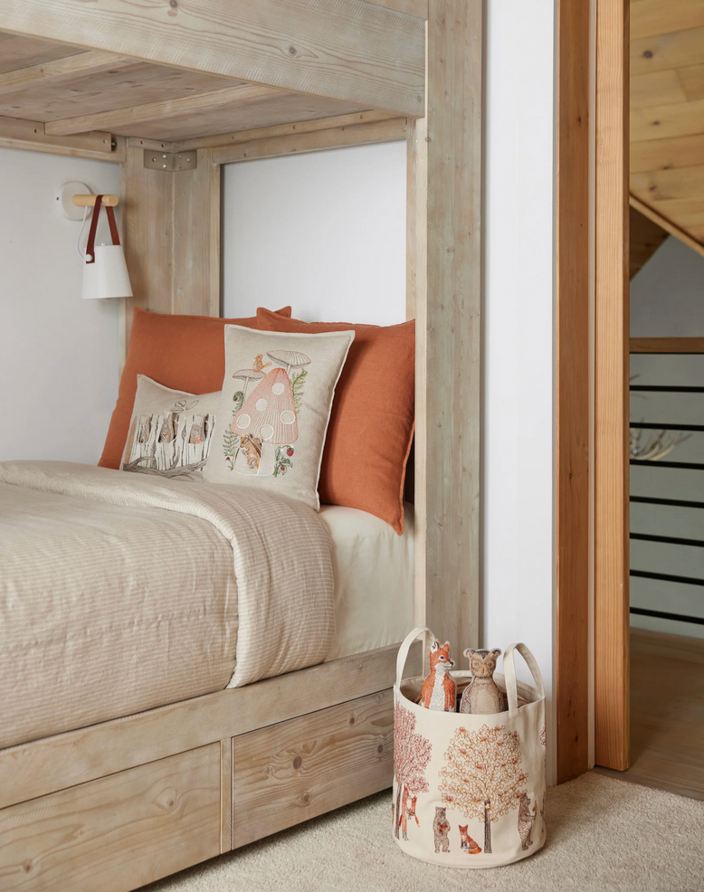 Mushroom House Pocket Pillow