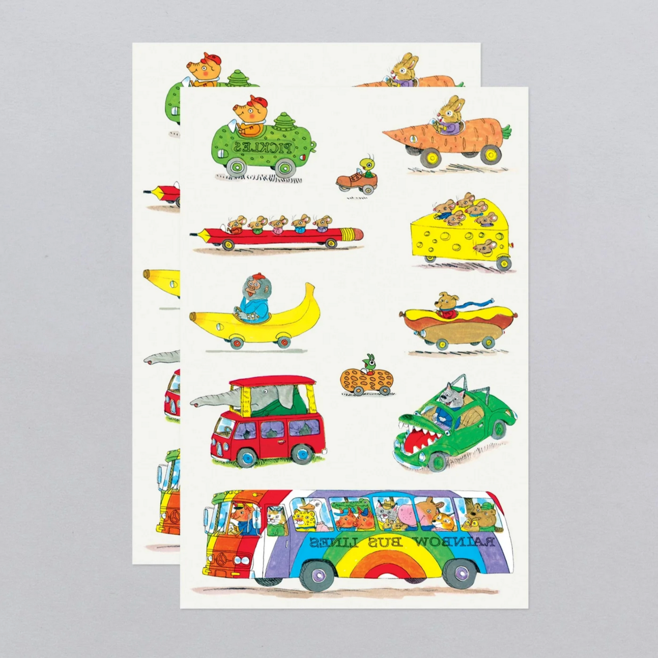 Things That Go Tattoo Sheet - Richard Scarry