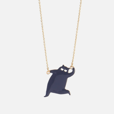 Porter Bear Necklace (Navy)