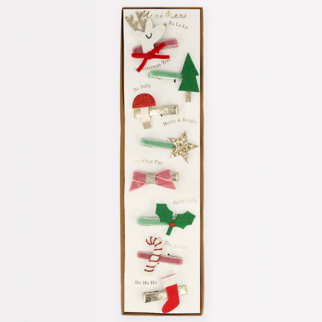 Christmas Icon Hair Clips (8pk)