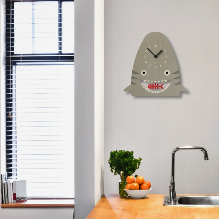 Shark Pendulum Clock -wood