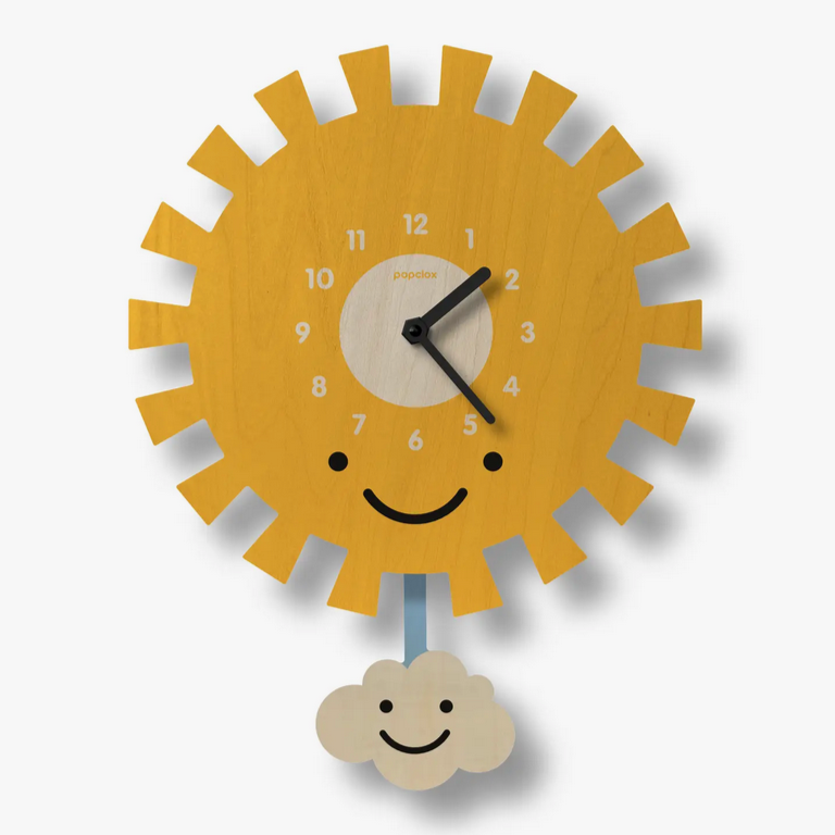 Sun Pendulum Clock -wood