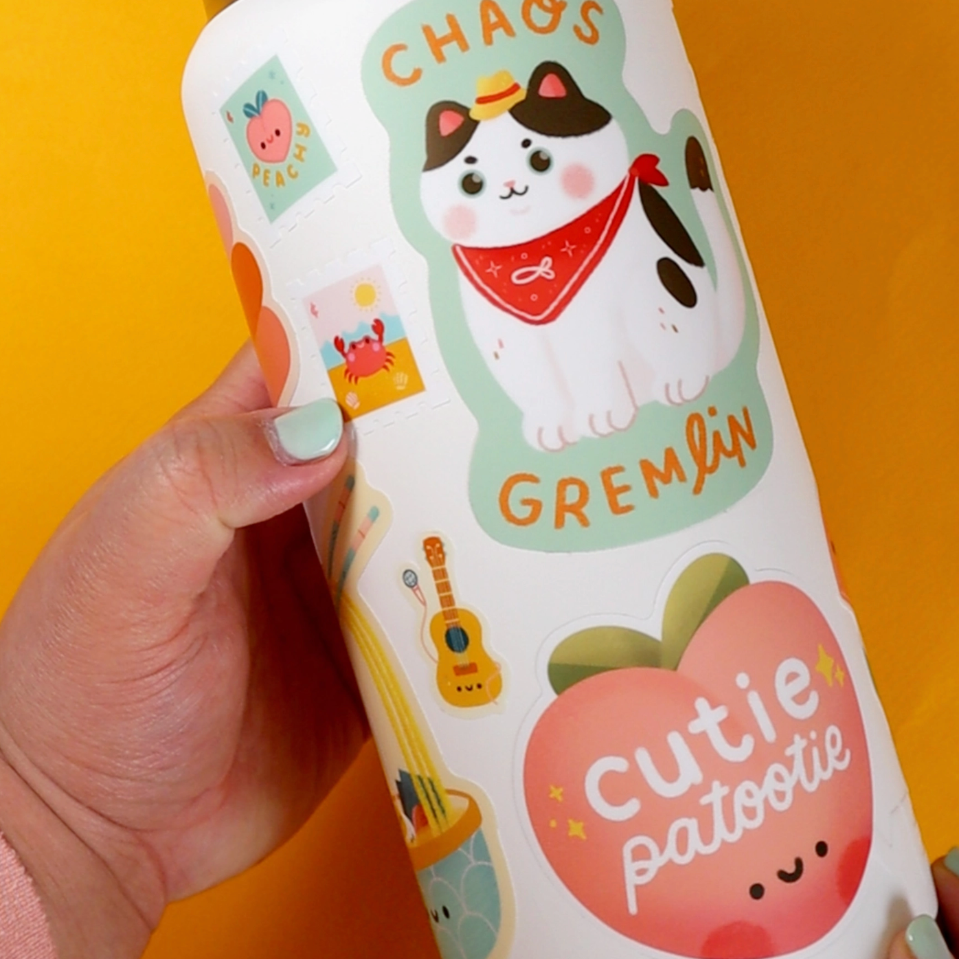 Cutie Patootie Peach Sticker -Vica Lew
