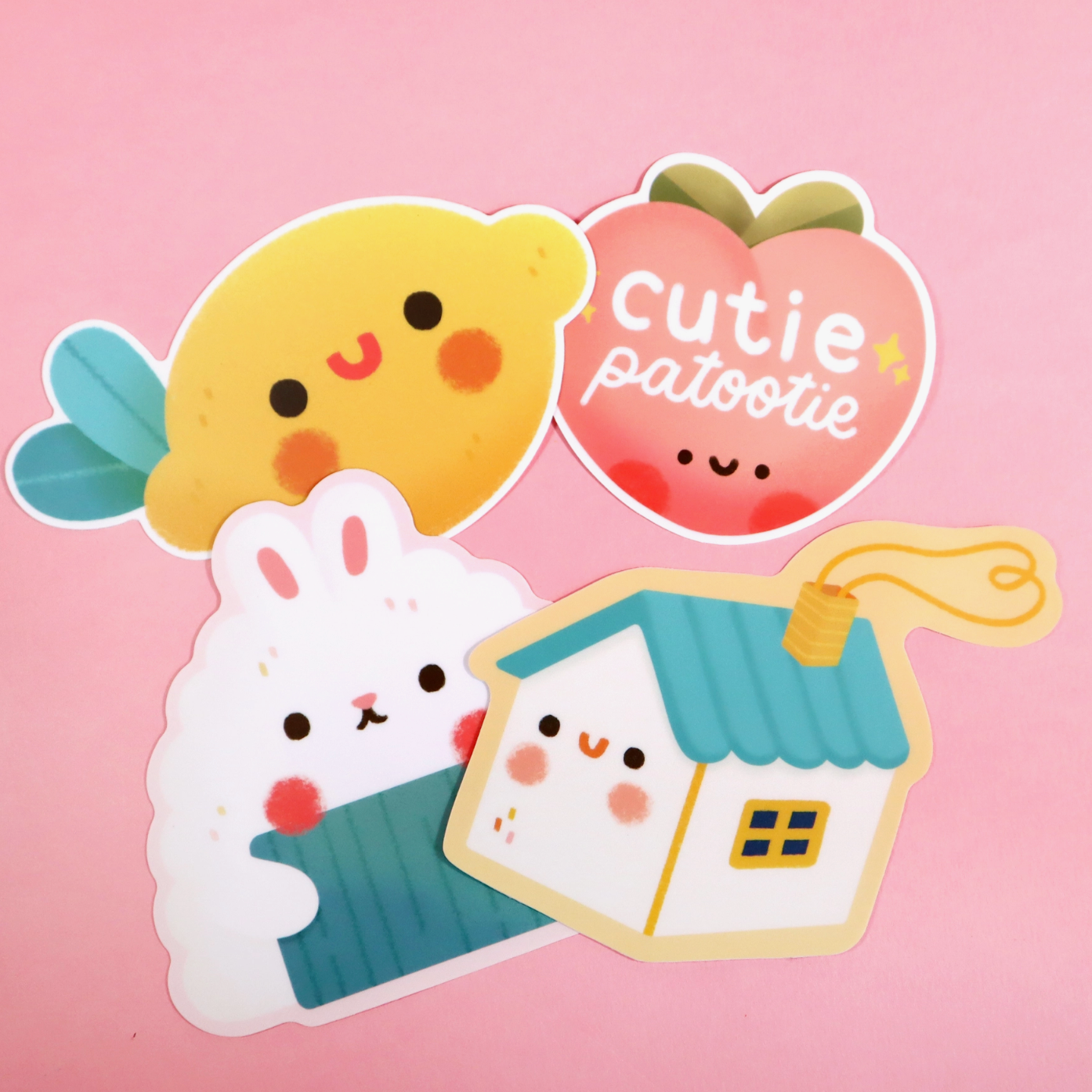 Cutie Patootie Peach Sticker -Vica Lew