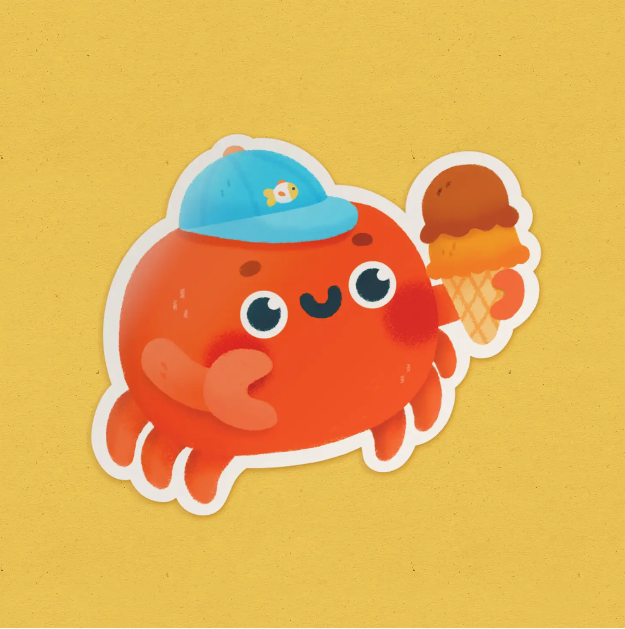Summer Crab Sticker -Vica Lew