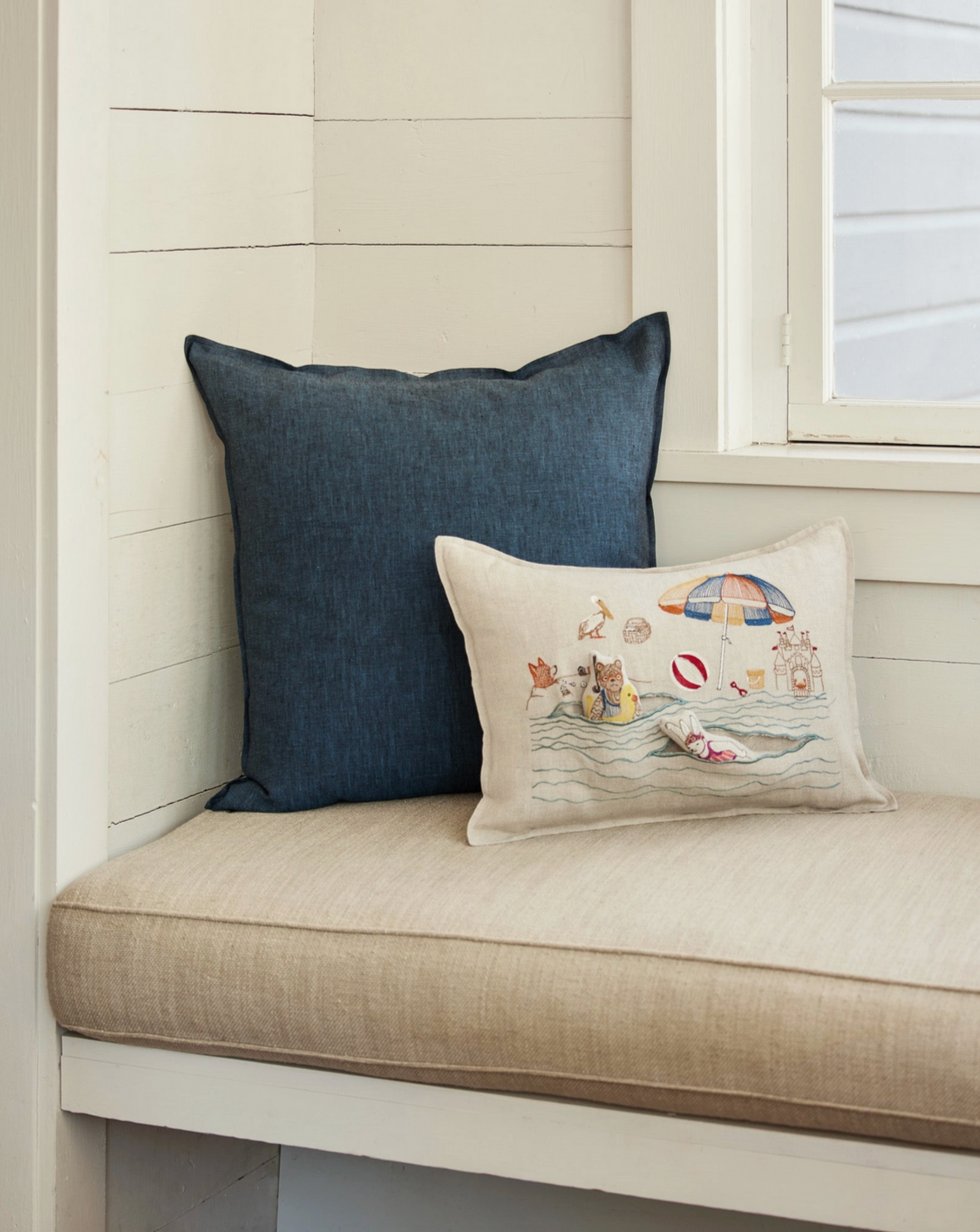 Day At the Beach Pocket Pillow