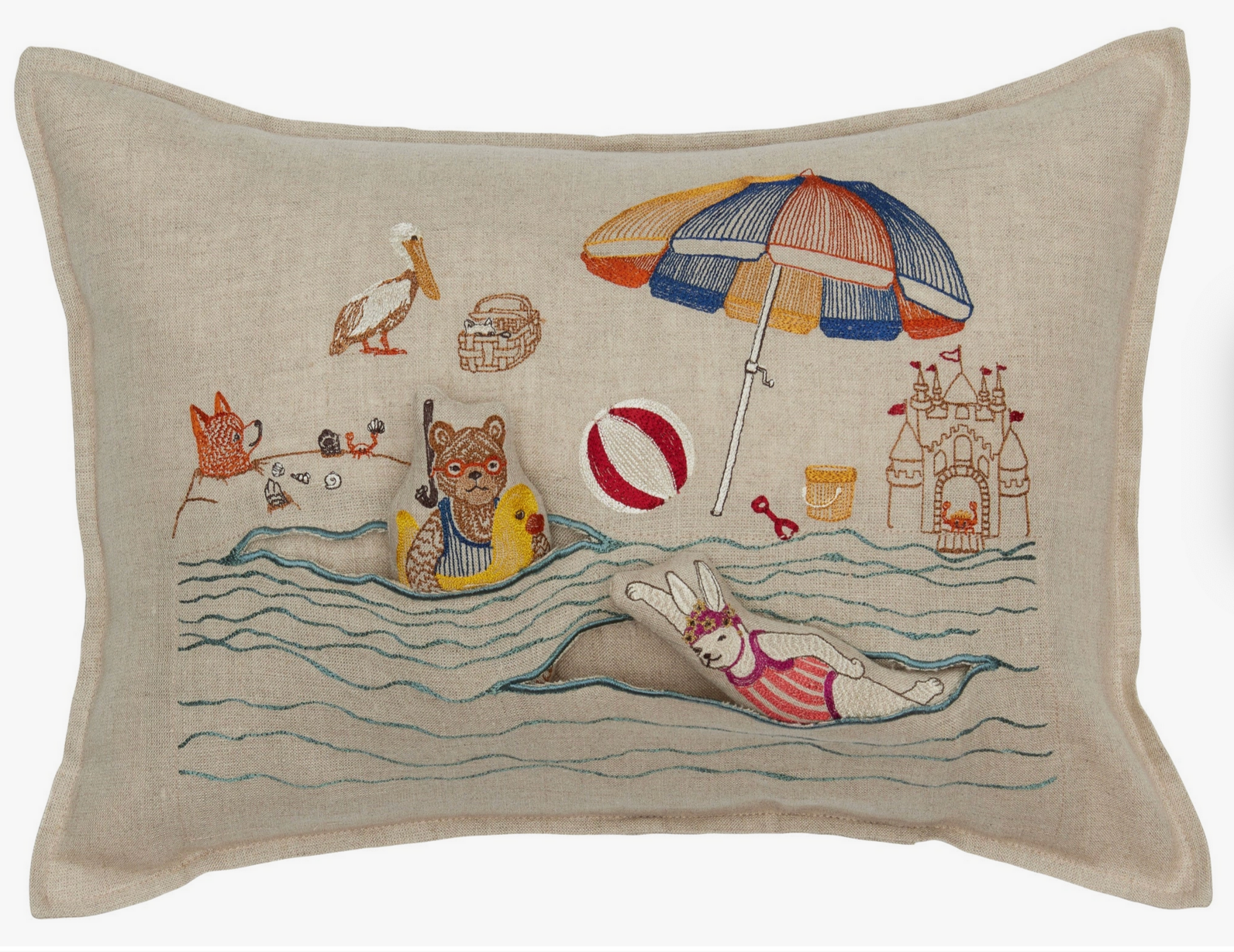 Day At the Beach Pocket Pillow