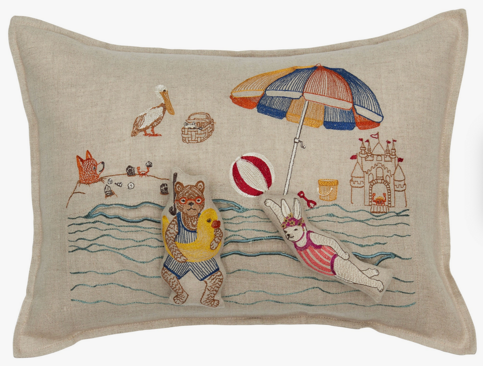 Day At the Beach Pocket Pillow