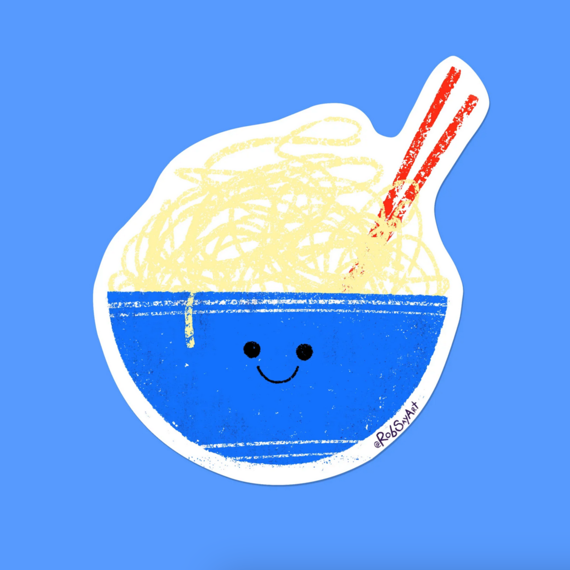 Happy Noodles -vinyl sticker