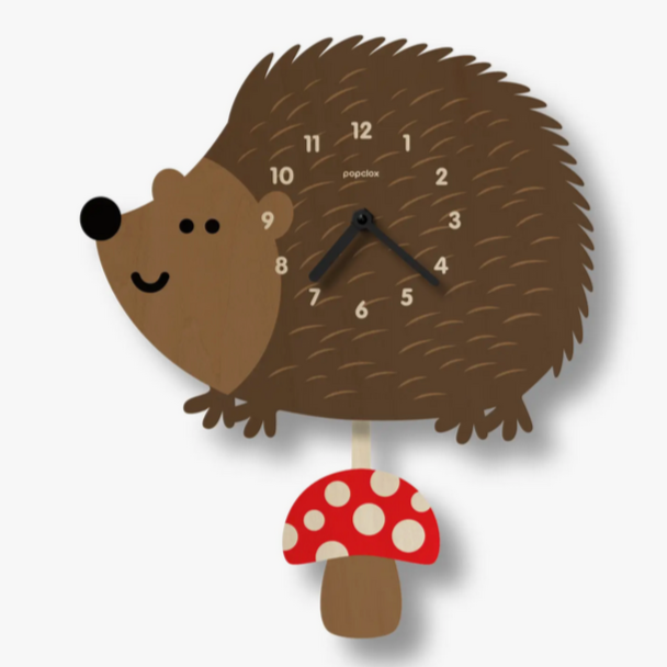 Hedgehog Pendulum Clock -wood