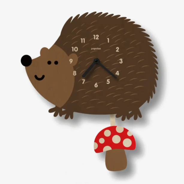 Hedgehog Pendulum Clock -wood