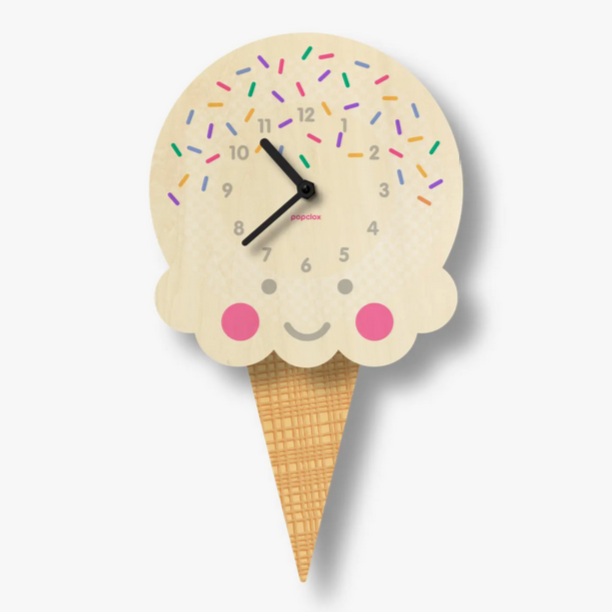 Ice Cream Pendulum Clock -wood