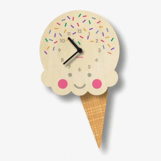 Ice Cream Pendulum Clock -wood