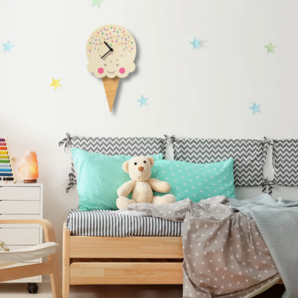 Ice Cream Pendulum Clock -wood