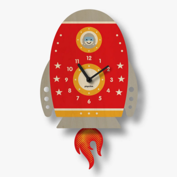 Rocket Pendulum Clock -wood