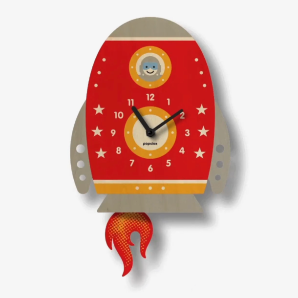 Rocket Pendulum Clock -wood