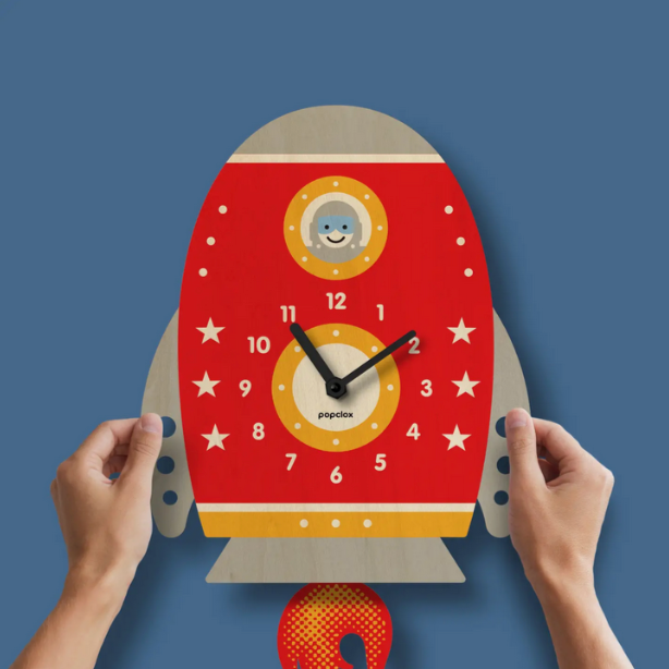 Rocket Pendulum Clock -wood