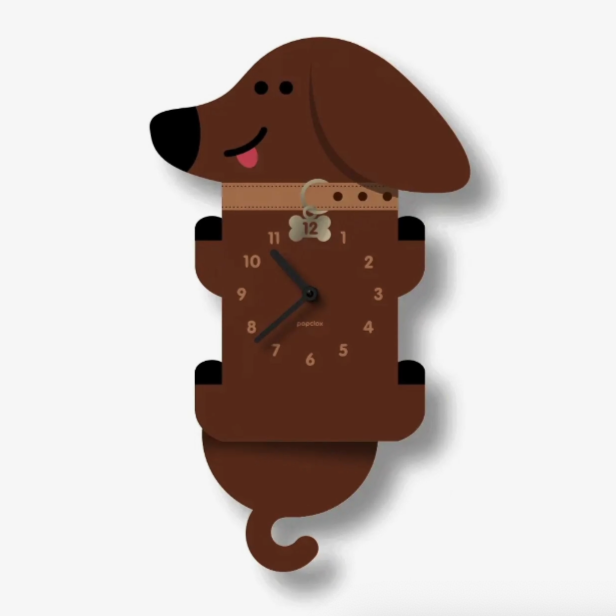 Wiener Dog Pendulum Clock -wood