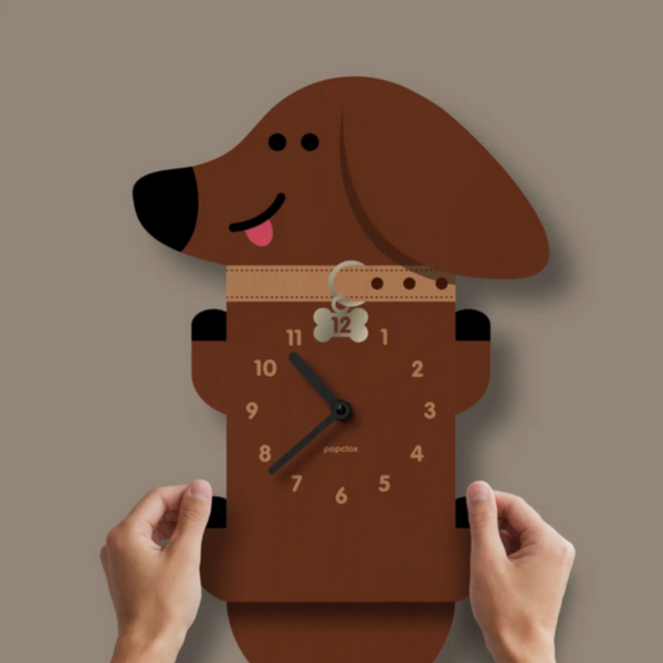 Wiener Dog Pendulum Clock -wood