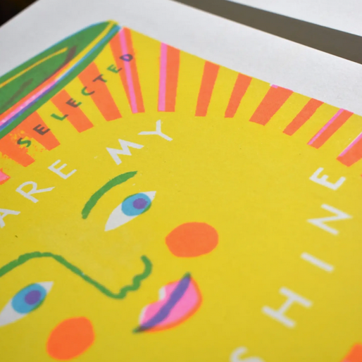 You Are My Sunshine Riso Print -Louise Lockhart