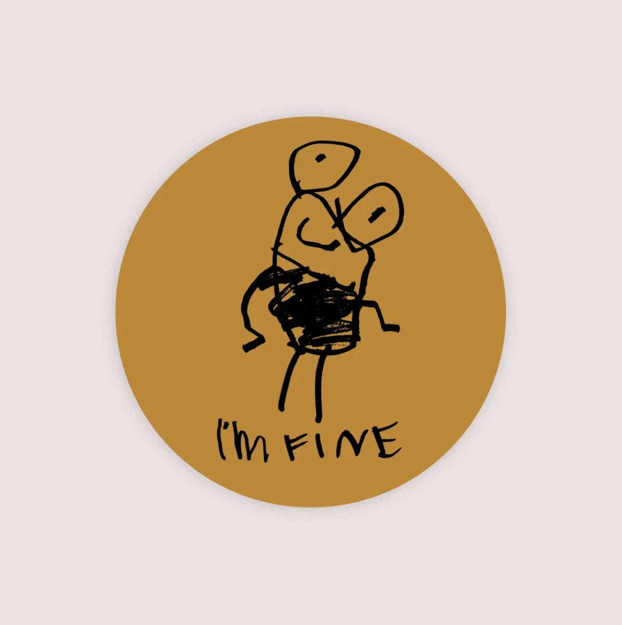 I'm Fine Vinyl Sticker