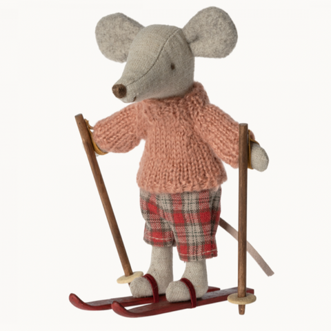 Winter Mouse with Ski Set - big sister