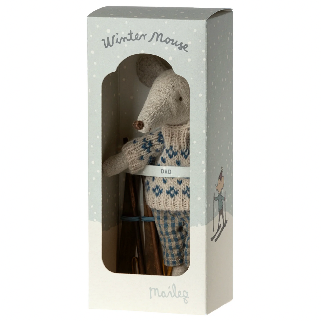 Winter Mouse with Ski Set -Dad