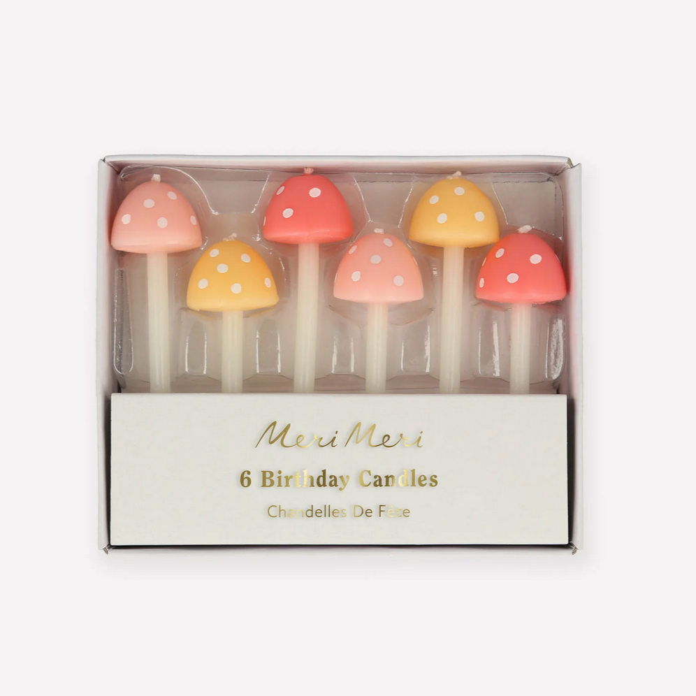 Mushroom Birthday Candles