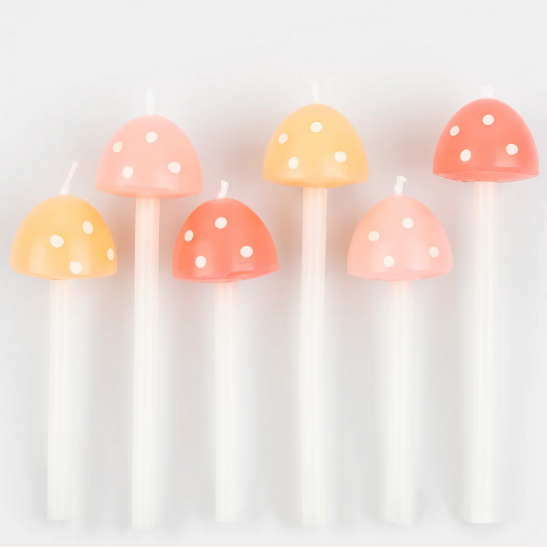 Mushroom Birthday Candles