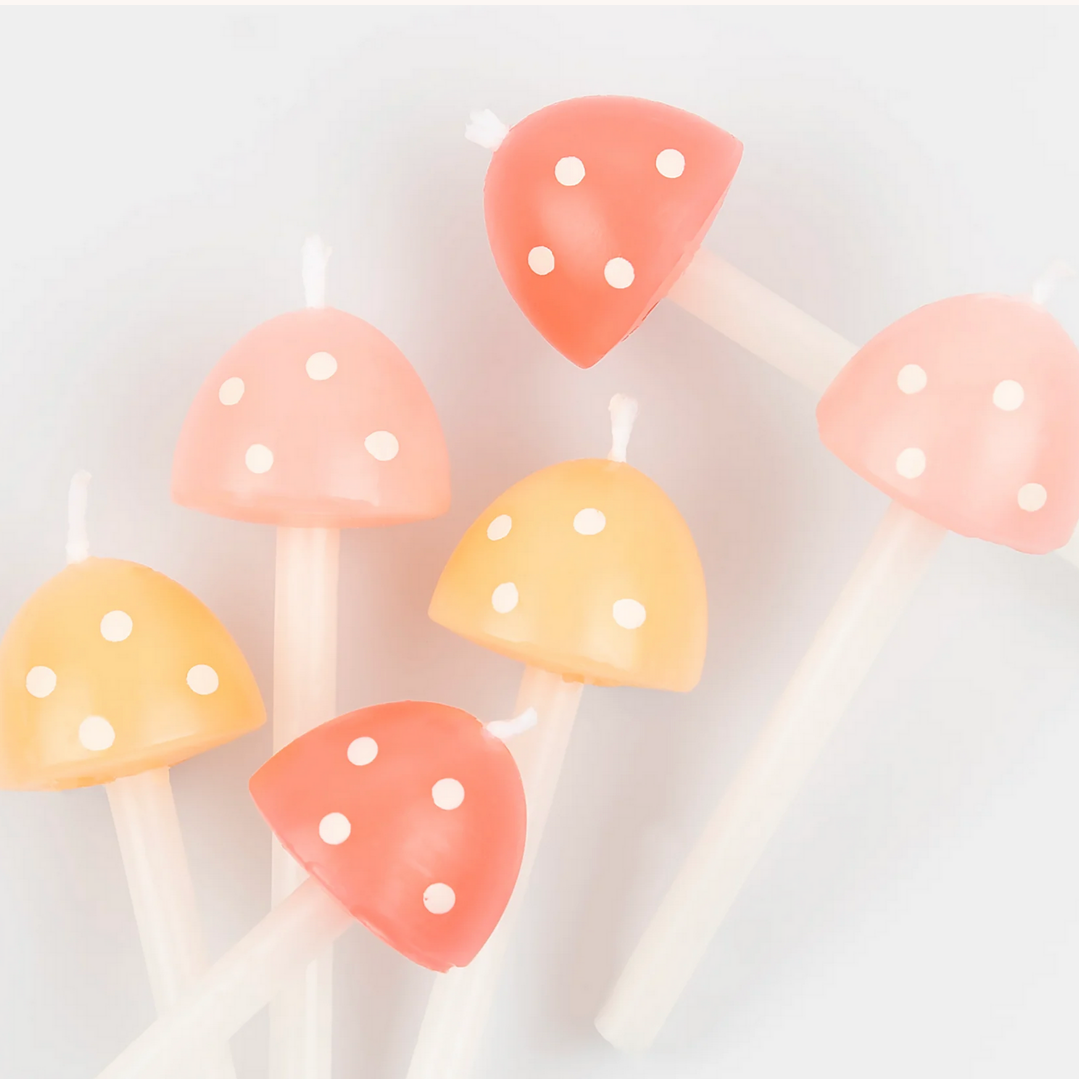 Mushroom Birthday Candles