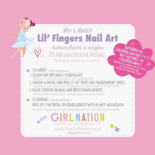 Lil' Fingers Nail Art | Pretty Ballerinas Nail Stickers
