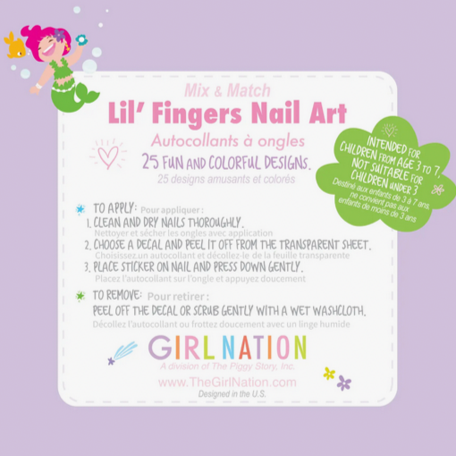 Lil' Fingers Nail Art- Mermaids & Friends