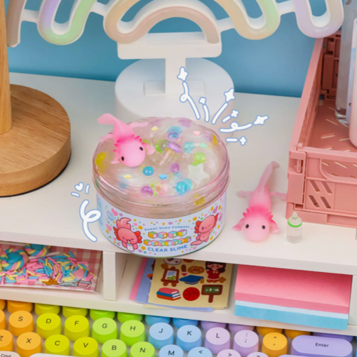 Baby Axolotl Clear Slime Putty