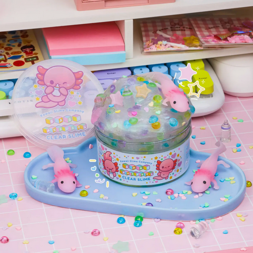 Baby Axolotl Clear Slime Putty