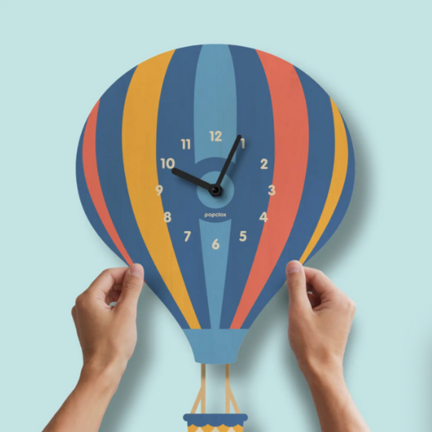Hot Air Balloon Pendulum Clock -wood