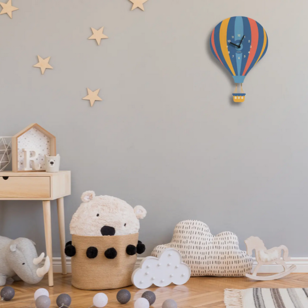 Hot Air Balloon Pendulum Clock -wood