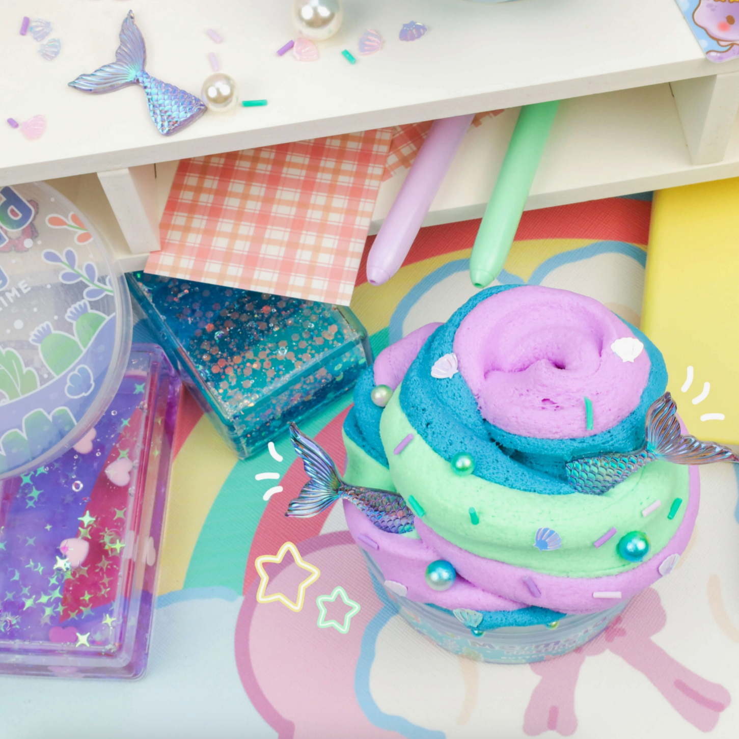 Mermaid Frosting Butter Slime