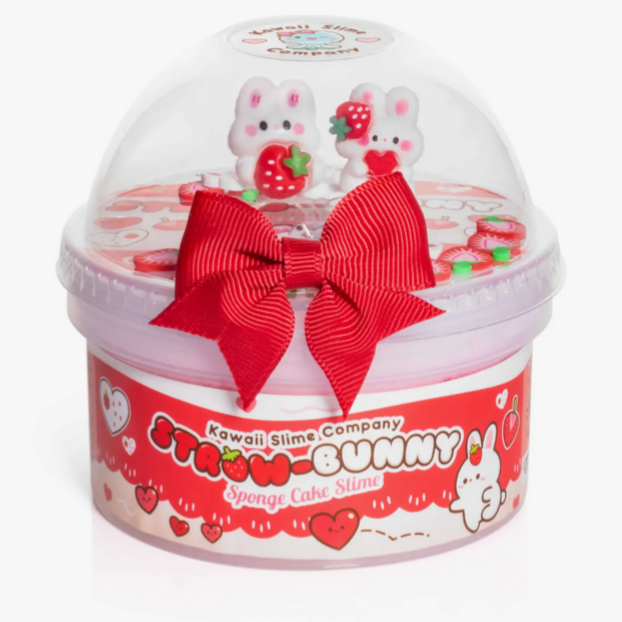 Straw-Bunny Sponge Cake Cloud Slime