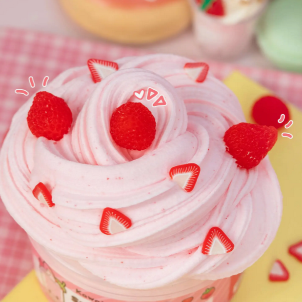 Strawberry Mousse Fluffy Butter Slime