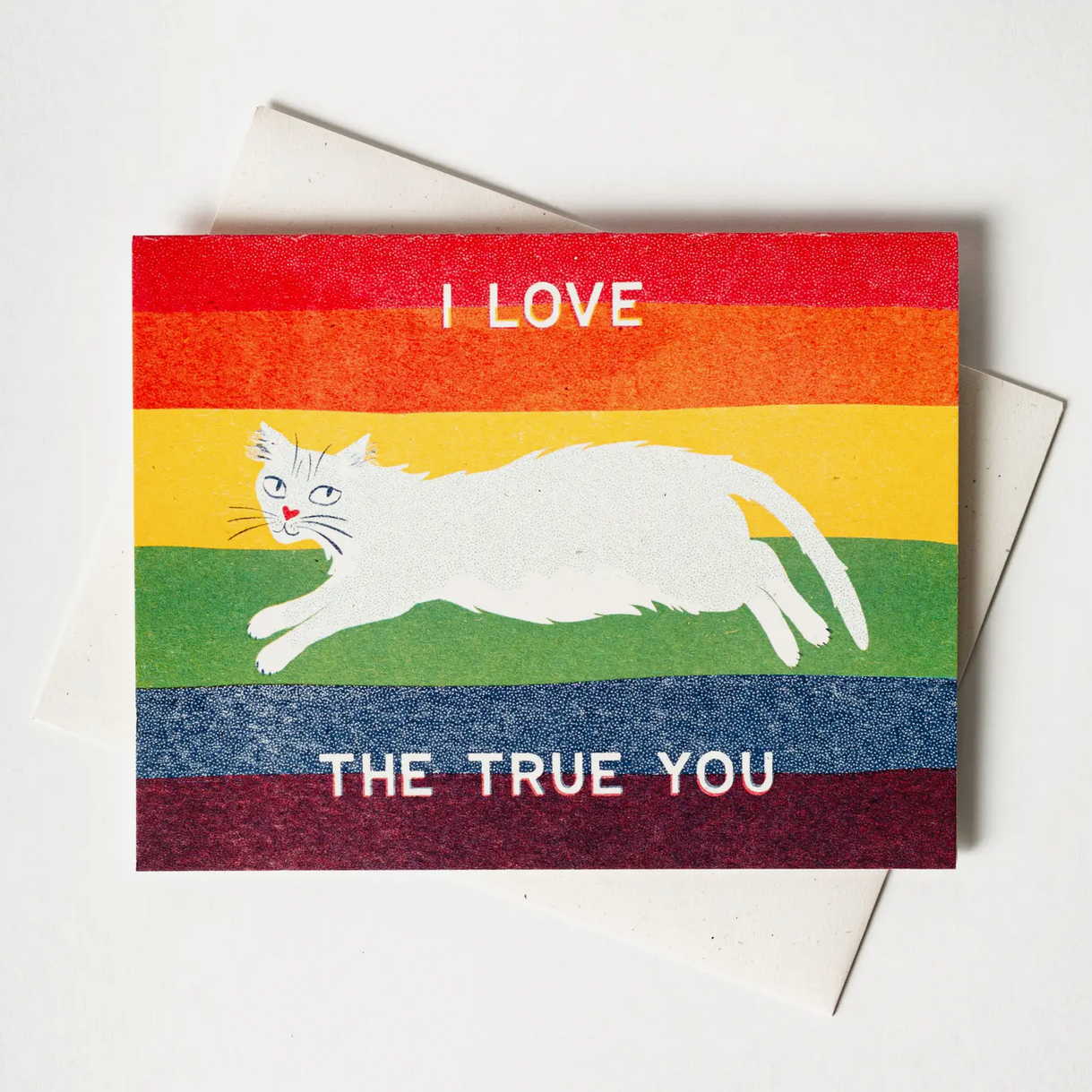 I Love the True You - Gay Pride Risograph Card