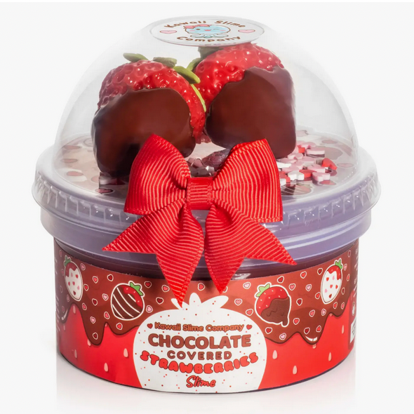 Chocolate Covered Strawberries Glossy Slime
