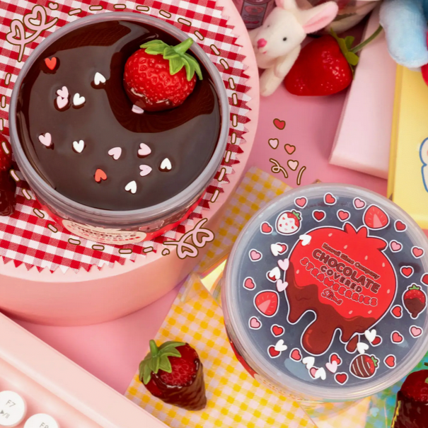 Chocolate Covered Strawberries Glossy Slime