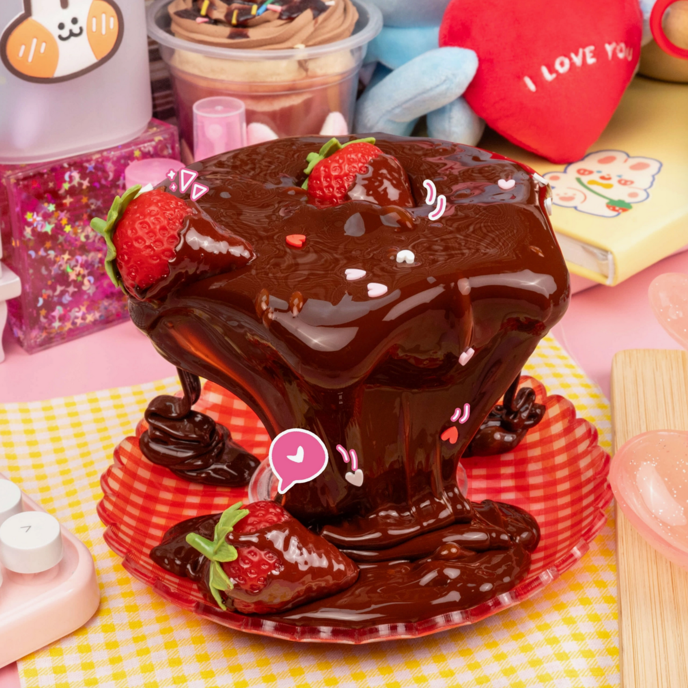 Chocolate Covered Strawberries Glossy Slime