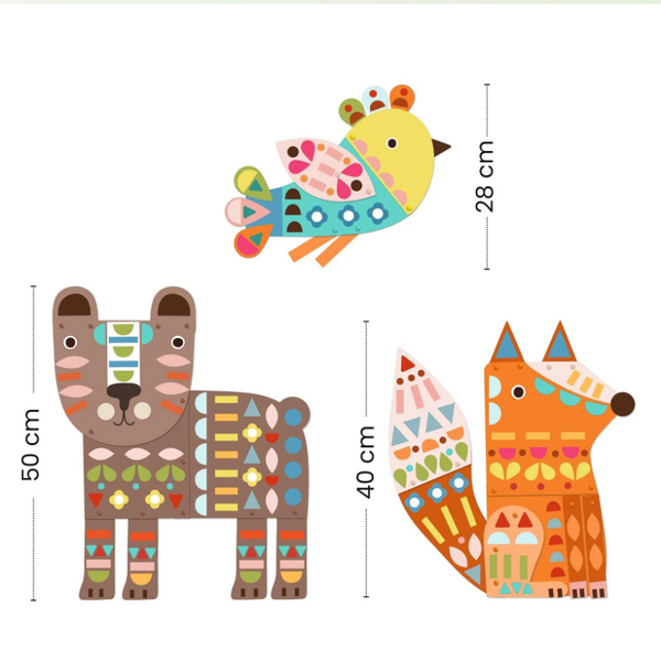 3 Giant Animals Collage  Activity (3-6yrs)